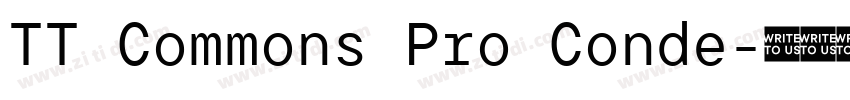 TT Commons Pro Conde字体转换